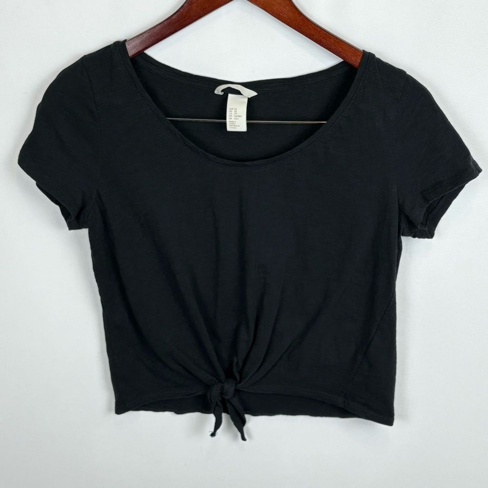 H&M Crop Top Tie T-Shirt